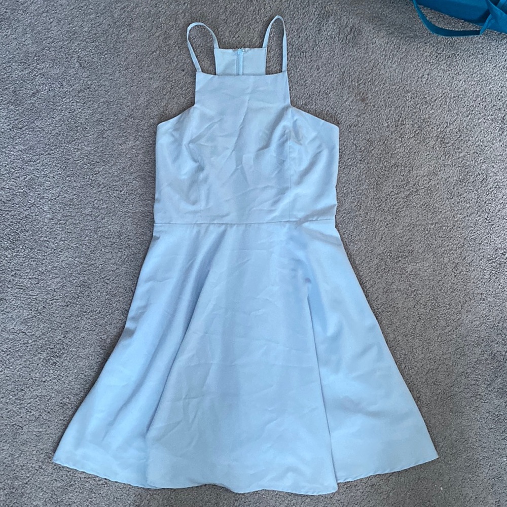 Lulus baby blue skater skirt dress